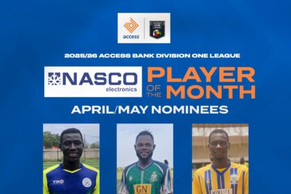 Three players nominated for NASCO player of the month – April/May