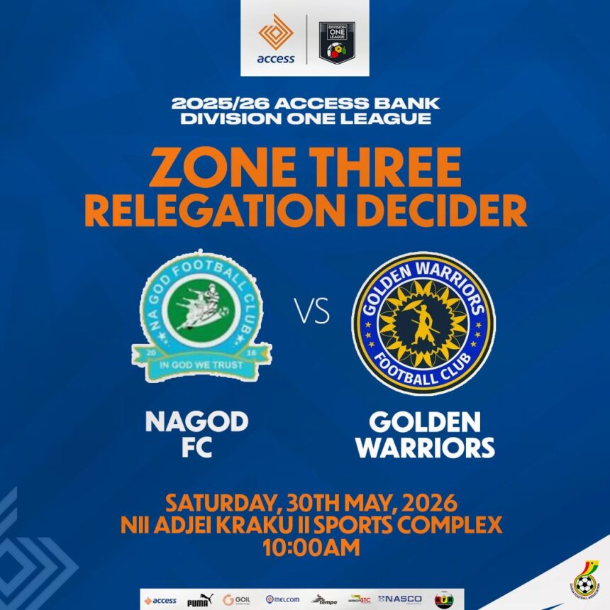 NA GOD, Golden Warriors set for relegation playoff at Tema Newtown
