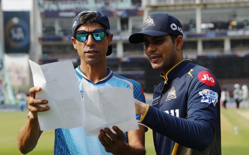 Shubman Gill with Ashish Nehra