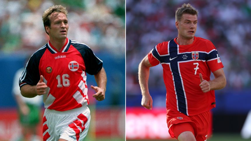 Gøran Sørloth, left, and his son Alexander have now both played in the World Cup for Norway.
