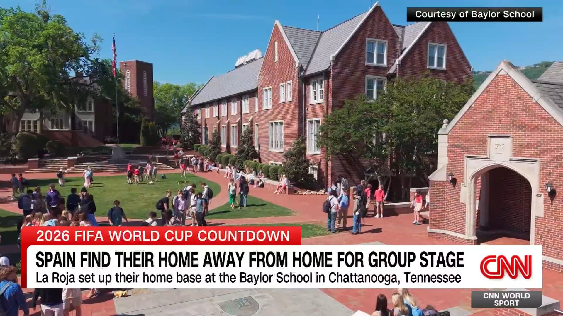 <p>CNN World Sport's Patrick Snell visits Baylor School in Chattanooga, Tennessee, which will host European champions Spain during the upcoming FIFA World Cup.</p>