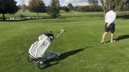 IXi is a self-driving golf trolley can not only carry clubs, but offer playing tips.