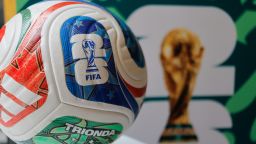 Trionda, the official match ball of the 2026 FIFA World Cup, in Mexico City, Mexico, on April 23, 2026.