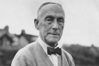 Archie McLean poses for a portrait in Paisley, Scotland, in his later years.