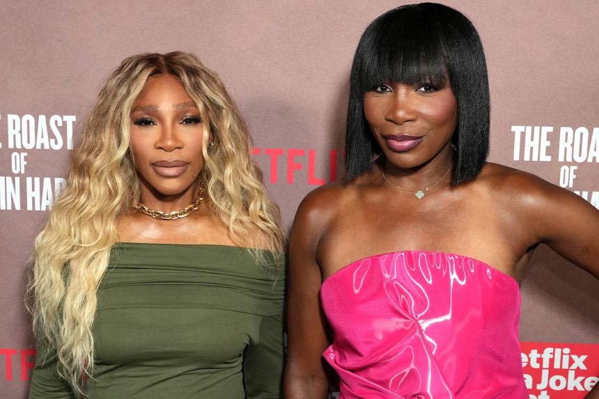 Serena Williams and Venus Williams attend Netflix Is A Joke Festival Presents: The Roast of Kevin Hart at The Kia Forum in Inglewood, California, on May 10.