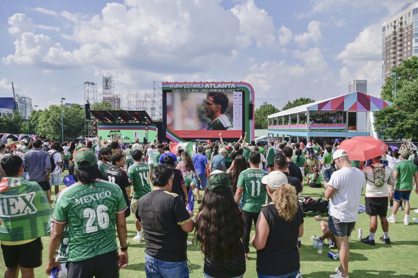 The FIFA Fan Festival at Centennial Olympic Park in Atlanta, Georgia, is just one of many fan zones to hit up if you can’t make it to the stadium.