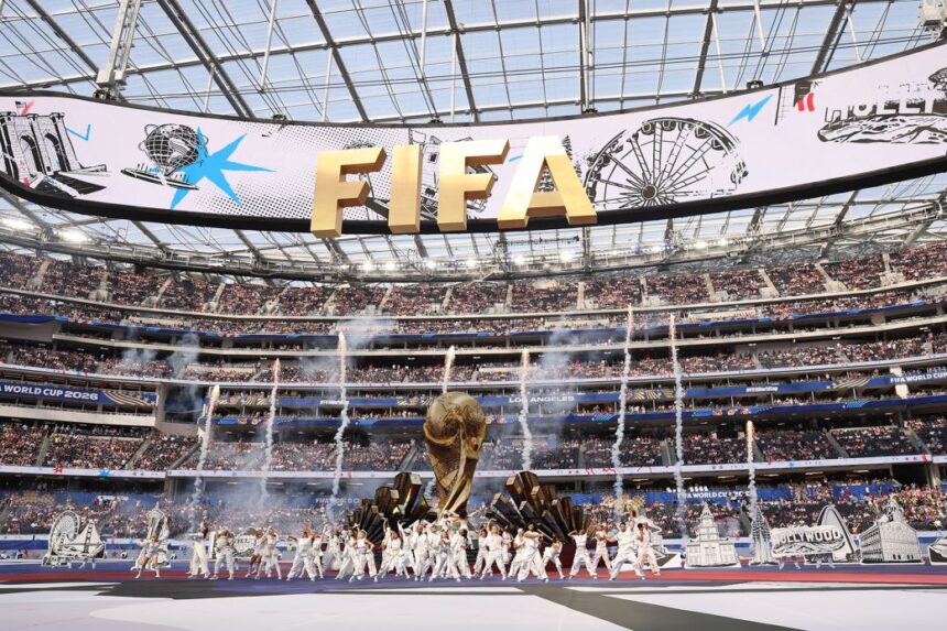 Performers during one of the opening ceremonies ahead of the USA-Paraguay match earlier this month.