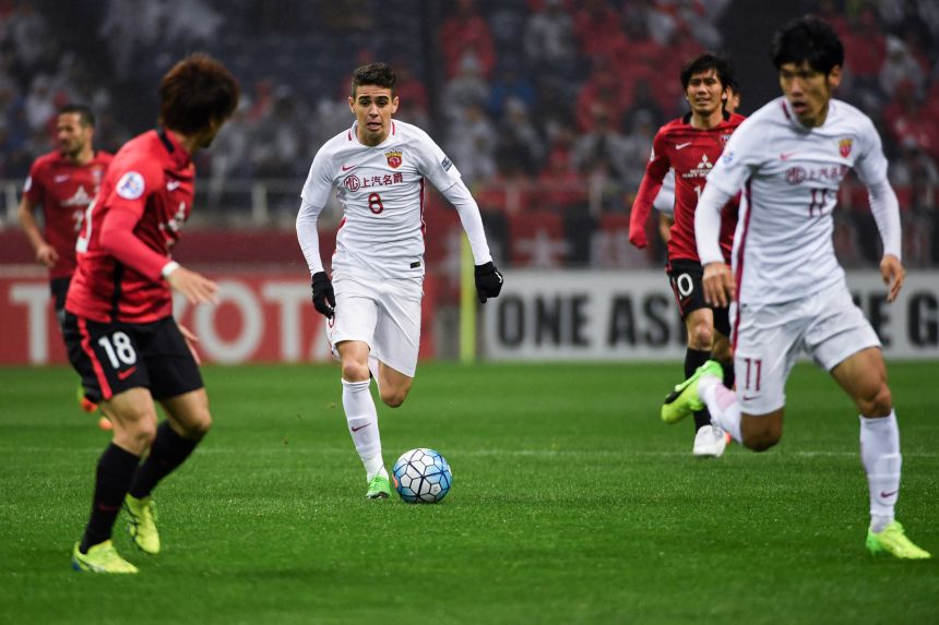 Brazilian star Oscar, center, was one of the high-profile players to transfer to the Chinese Super League.