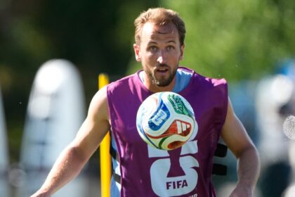 Harry Kane was asked about the quality of the pitch at their first friendly in Tampa. He called it poor. A gust of American taunts for whining flew his way, though he was only answering questions. (AP Photo)