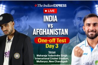 India vs Afghanistan One-Off Test Match Day 3 Live Score: IND take on AFG in Mullanpur.