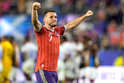 Scotland's John McGinn celebrates a win vs Haiti in the FIFA World Cup 2026. (AP)