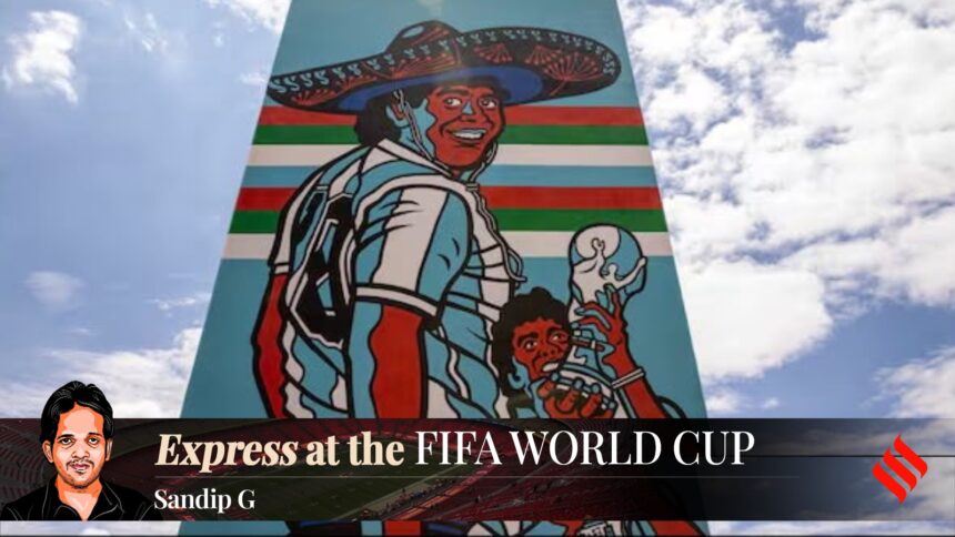 A mural inside the Azteca Stadium where he scored the Hand of God goal in 1986 World Cup. (Special arrangement)