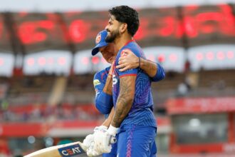 Shreyas Iyer and Ricky Ponting of Punjab Kings before the start of the Match 29 of the TATA Indian Premier League 2026 between Punjab Kings and Lucknow Super Giants at New International Cricket Stadium, New Chandigarh, India, on April 19, 2026. Photo by Deepak Malik / CREIMAS for IPL