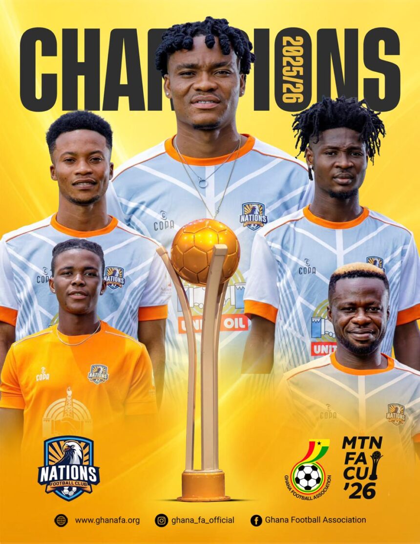 Nations FC make history with MTN FA Cup triumph after shootout win over Dreams FC