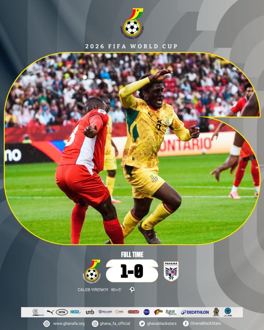 Debutant Yirenkyi scores winner as Ghana beat Panama 1-0 in World Cup opener