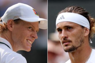 Jannik Sinner (left) and Alexander Zverev