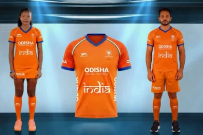 Captain Harmanpreet Singh bcaks Indias new saffron Hockey kit