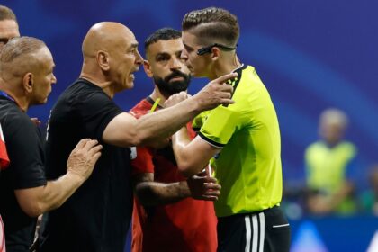 Egypt head coach Hossam Hassan was not happy with referee François Letexier.