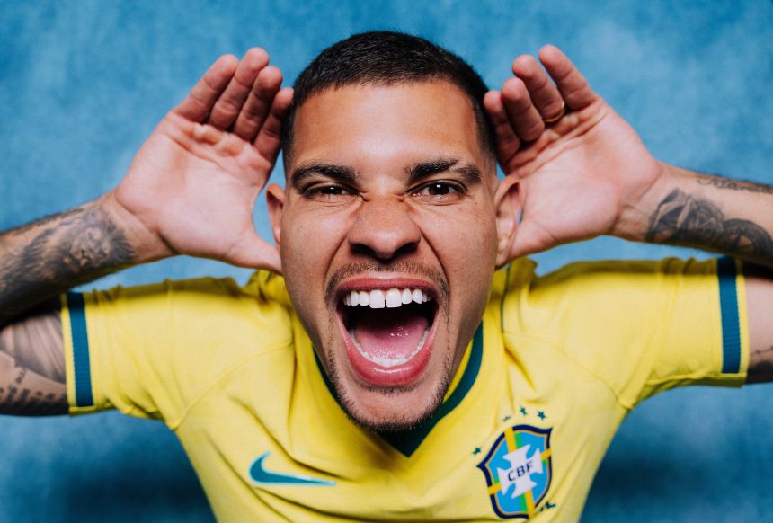 Stier also took portraits of some players, like this one of Brazil’s Bruno Guimarães.