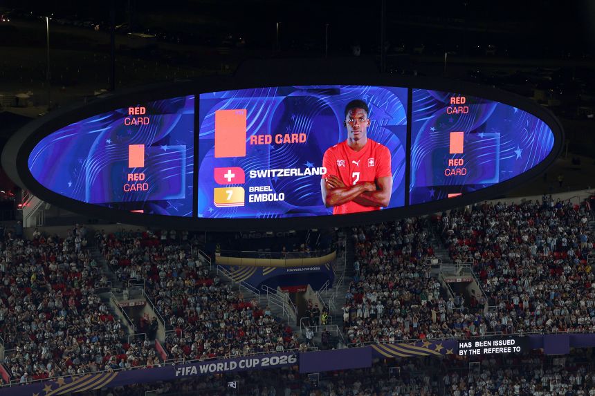 Embolo's red card changed the dynamic of the match.