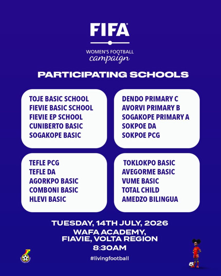 Twenty schools set for FIFA Women's Football Campaign in Volta Region