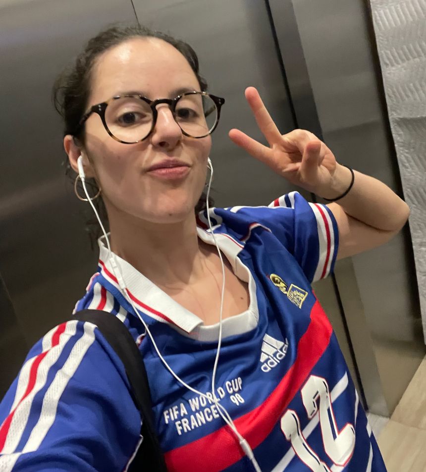 Washington News senior editor Lauren Chadwick pulled out her retro Thierry Henry France '98 kit to support <em>Les Bleus</em> in the tournament.