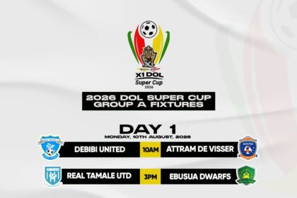 Debibi United Face Attram De Visser in 2026 X1 DOL Super Cup Opener as Fixtures Are Announced