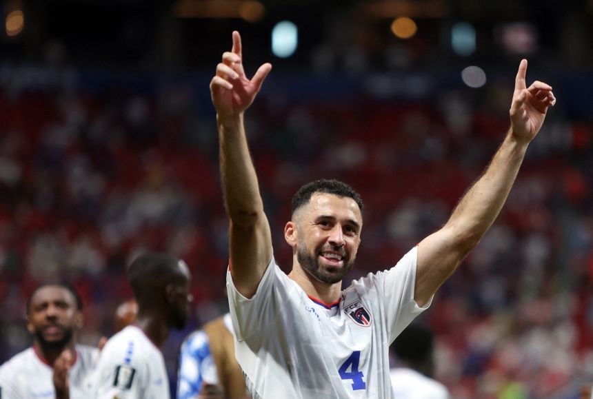 Cape Verde's Pico Lopes celebrates after the match against Spain at Atlanta Stadium, on June 15