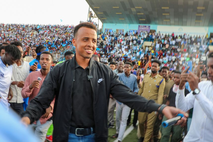 Artan was greeted by supportive fans in Mogadishu, Somalia, after he was denied entry into the United States.