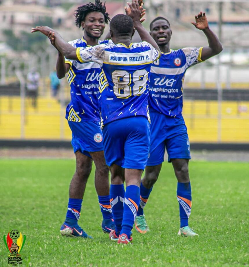 X1 Energy Drink DOL Super Cup: Nsuopon Fidelity stun FC AshantiGold in Group B opener