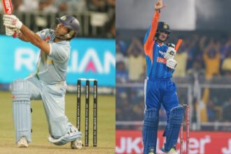 Yuvraj Singh and Abhishek Sharma
