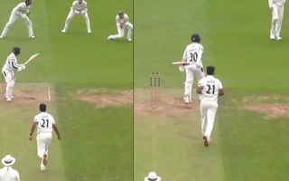Auqib Nabi. (Source:Surrey Cricket/X)