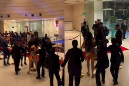 [WATCH] Fan girl causes mayhem in hotel lobby to click photo with Abhishek Sharma after AFG vs IND 3rd T20I