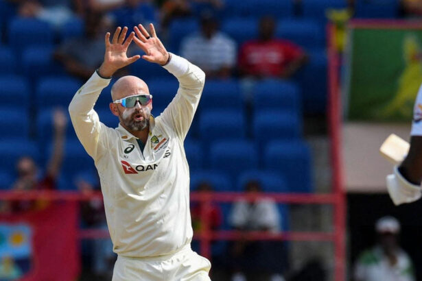 Nathan Lyon 'extremely grateful' for Steve Smith's record-setting slips catching