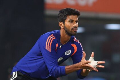 [WATCH] Asian Games 2026: Washington Sundar pulls off stunning boundary-rope catch to dismiss Maaz Sadaqat