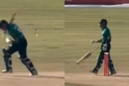 [WATCH] Asian Games 2026: Sahibzada Farhan struck by Jasprit Bumrah delivery in gold medal final