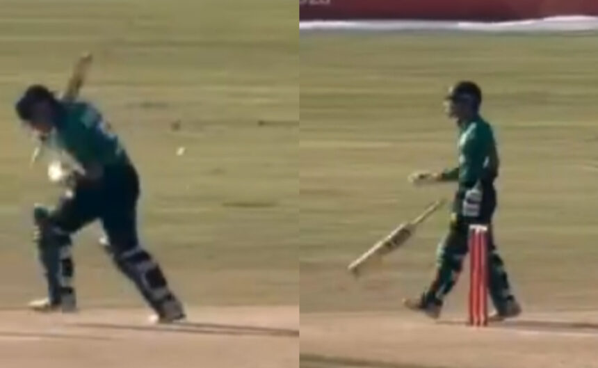 [WATCH] Asian Games 2026: Sahibzada Farhan struck by Jasprit Bumrah delivery in gold medal final