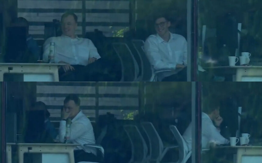 [WATCH] Two employees caught enjoying live cricket at work during SA vs AUS 3rd Test